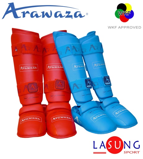 Protection tibia et pied de karaté ARAWAZA - WKF approved